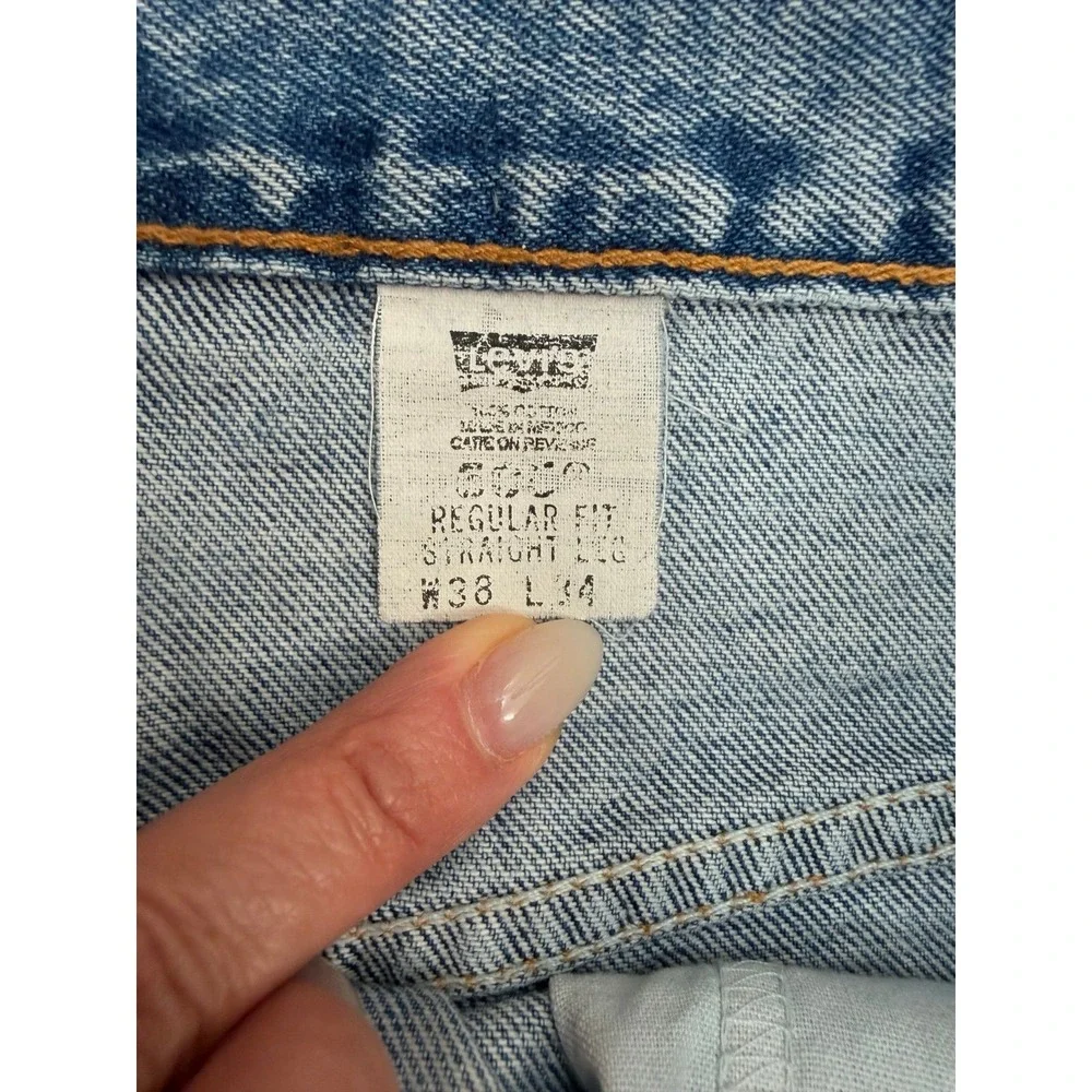 Levi's 505 Regular Fit‎ Straight Leg Jeans Medium Wash Men's 38x34